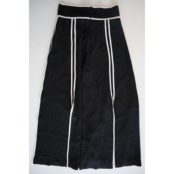 Gracia Women's Sz Small Black/White Open Palazzo Pants - Picture 2 of 9
